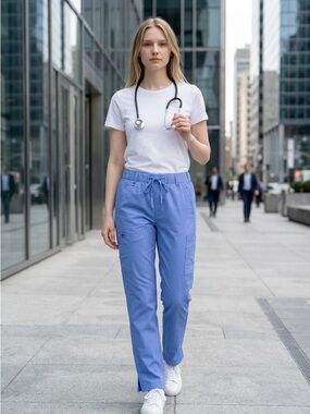 Grey’s Anatomy by Barco ladies ceil blue scrub pants with drawstring (size S)